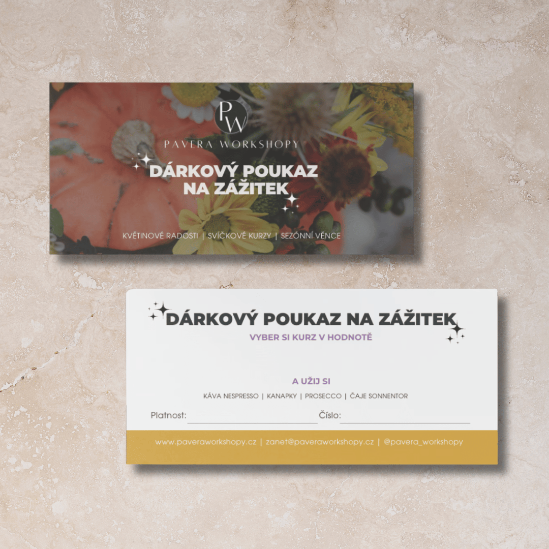 Dárkové poukazy na workshopy